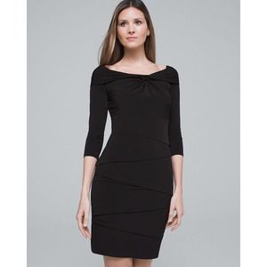 White House Black Market 4 Off The Shoulder Tiered Instantly Slimming Dress W4